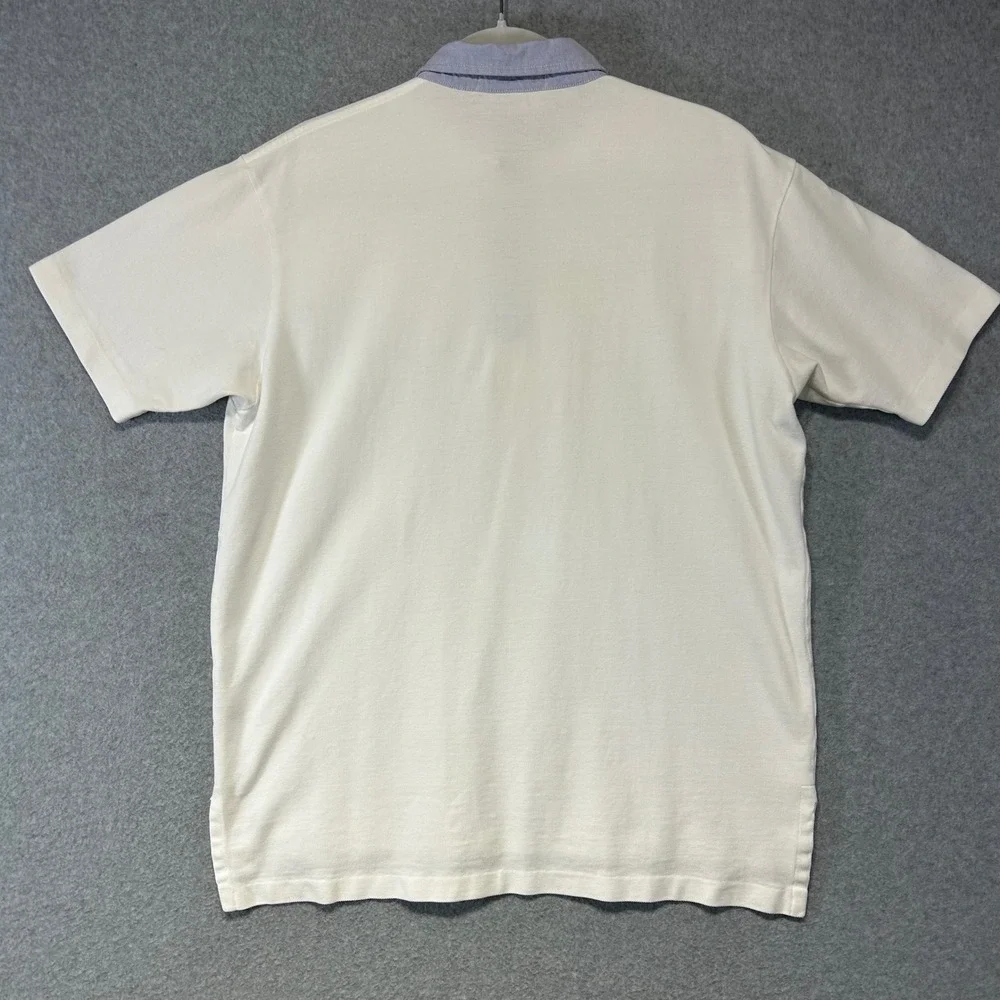 Vintage Ralph Lauren Polo Shirt Mens L White Cotton Preppy Classic 90's Y2K